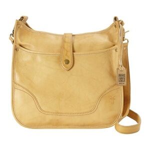 Frye Gold Leather Crossbody Bag